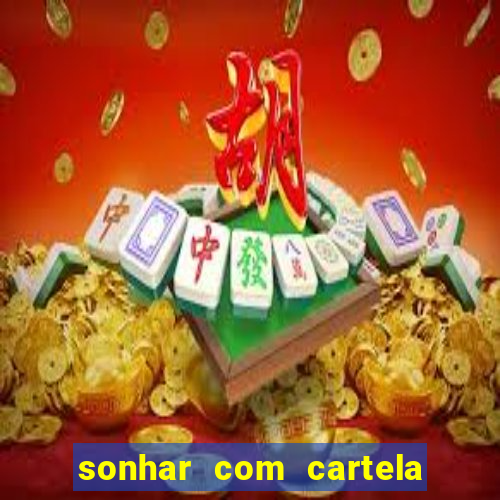 sonhar com cartela de bingo